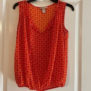 Banana Republic orange sleeveless blouse S
